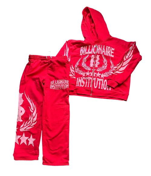 “Billionaire” Sweatsuit Red